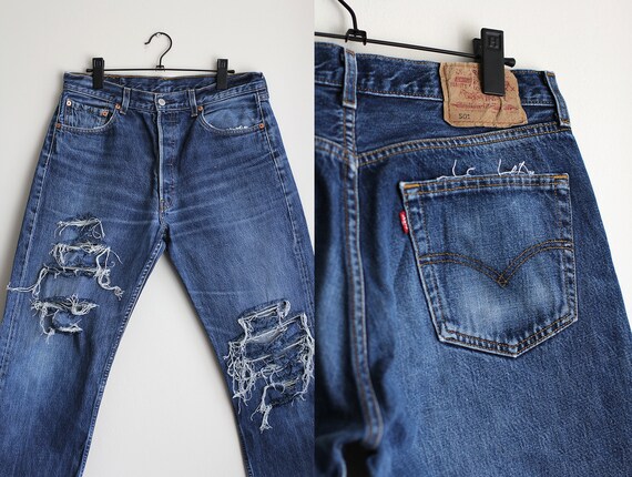 vintage levi's ripped jeans