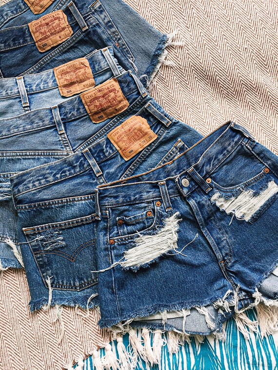 Denim Shorts With High Rise Handmade 