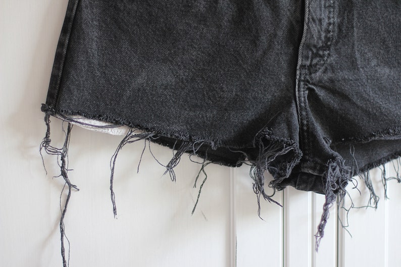 LEE Black Shorts With High Rise Size Large 34 W34 Etsy