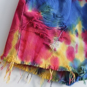 LEVI'S TIE DYE shorts, Denim colorful cutoffs * W29 29 / Small image 5