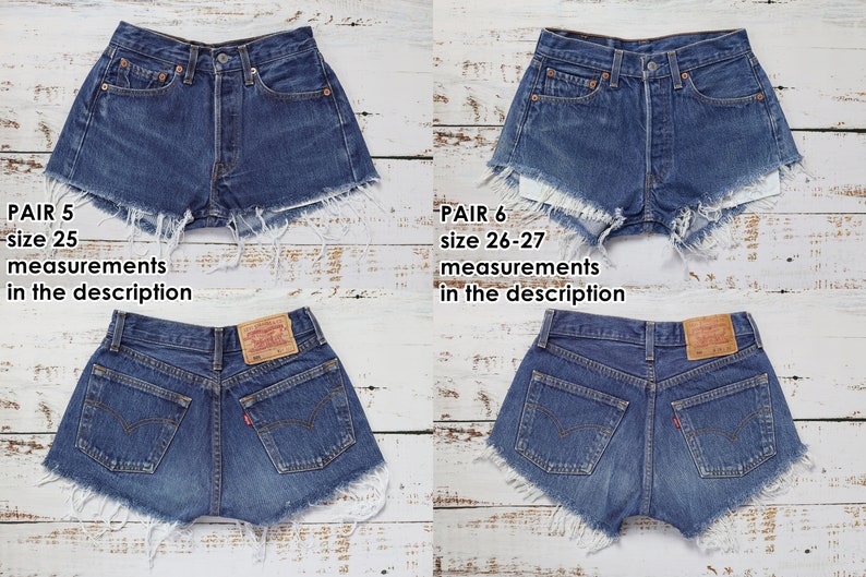 VINTAGE LEVI'S shorts High waisted cheeky denim cut offs All sizes image 5