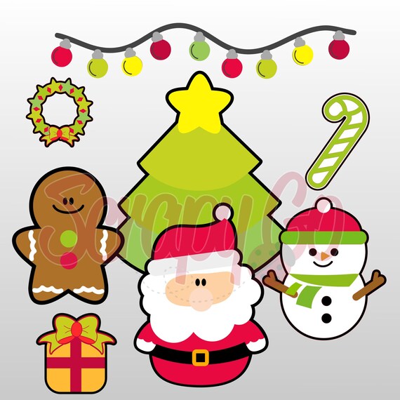 Disegni Di Natale Kawaii.Natale In Formato Svg Kawaii Natale Decorazione Etsy