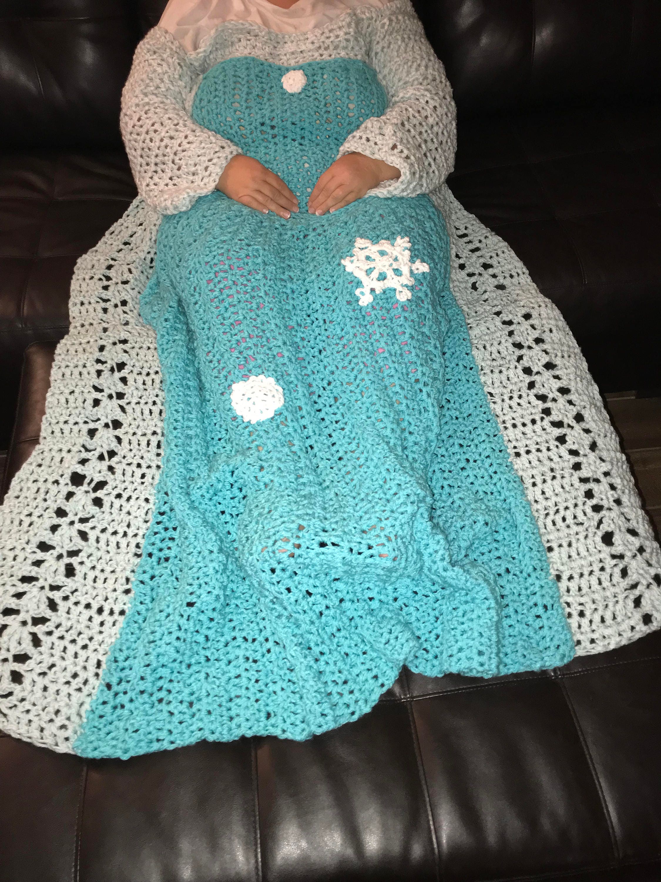 crochet elsa dress blanket Buy Crocheted Princess Dress Blanket: Custom Colors, Infant to Plus Size Online in India