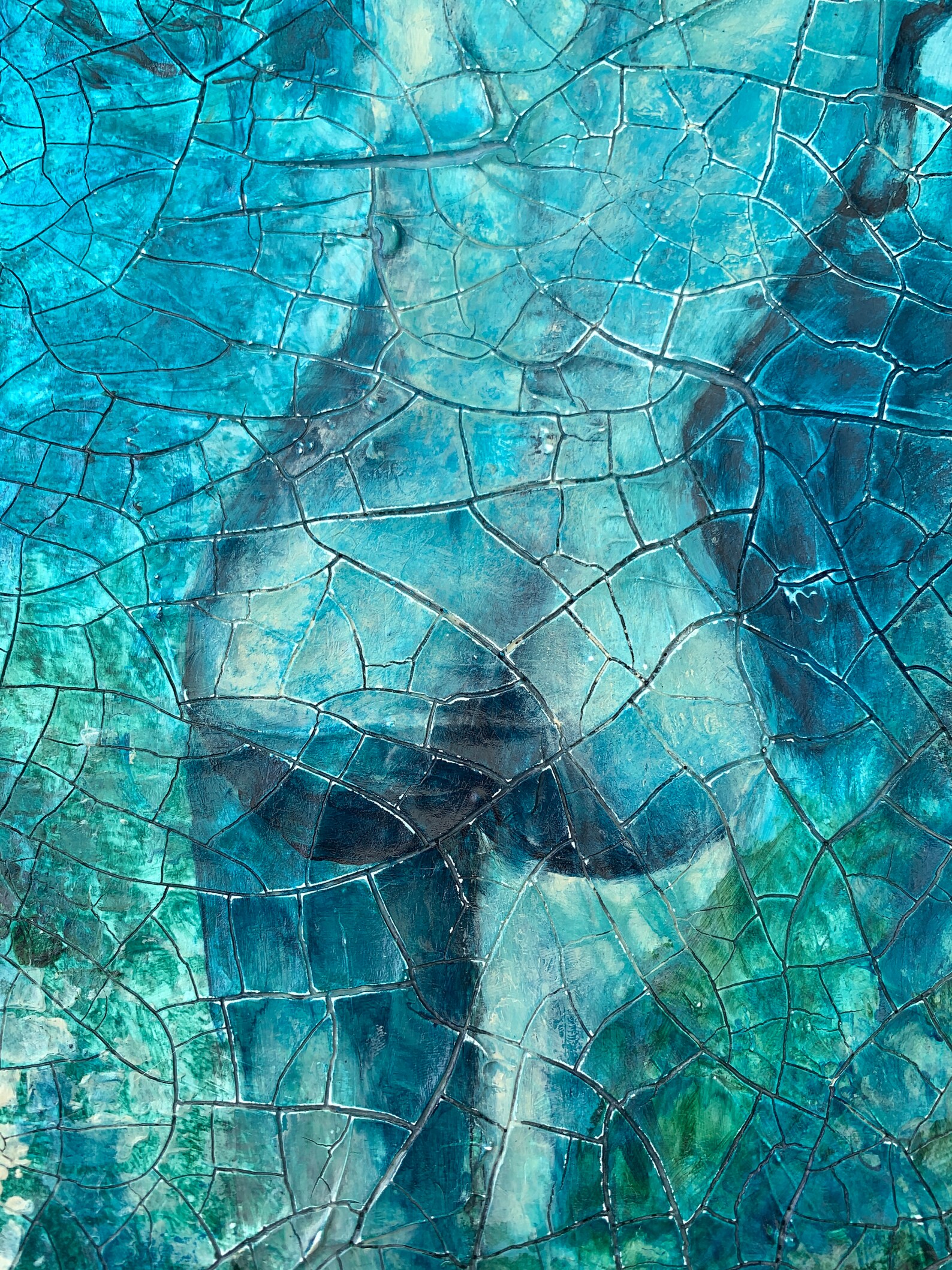 Crackle Painting Crackle Art Mixed media painting Abstract Etsy