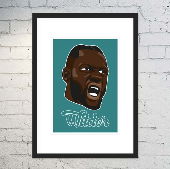 Bronze Bomber Artwork Boxing Art Deontay Wilder Print Etsy