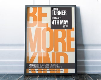 Frank Turner 'Be More Kind' Album Art Print - Archival Matte