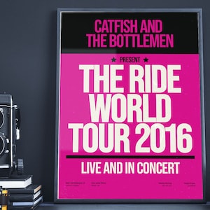 Catfish and The Bottlemen Poster/ Artwork / The Ride Poster / Indie Music Poster / Cocoon / Swiss Poster Art / Modernist Print