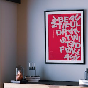 Kanye West Poster/ Swiss Art / My Beautiful Dark Twisted Fantasy / Archival Artwork / Minimal Style / Power / All Of The Lights