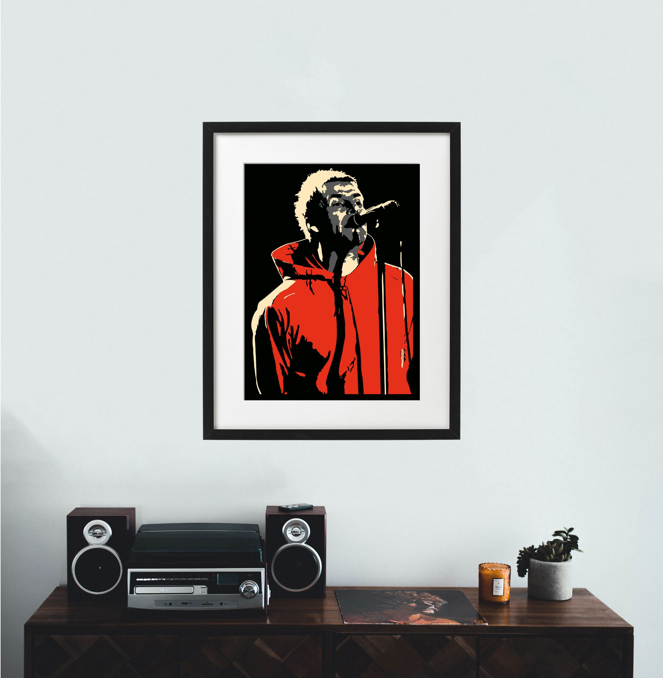 Liam Gallagher Orange Jacket XL Print / Art Print / Oasis - Etsy UK