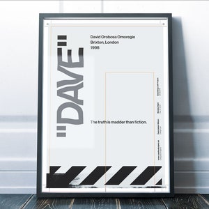 Original Dave Grime Print / We&#39;re All Alone In This Together / London Grime Print / Archival Artwork / Santan / Glastonbury / Banksy