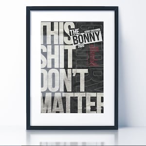 Gerry Cinnamon unframed Art Print / Artwork /The Bonny Album Tracklisting / Canter / Glastonbury / The Bonny / Erratic Cinematic / Glasto