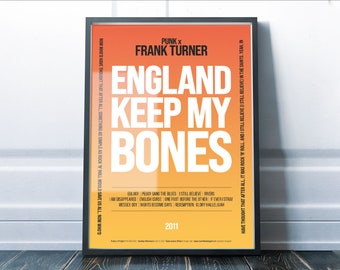 Frank Turner 'England Keep My Bones' Art Print - Craft Beer Inspired