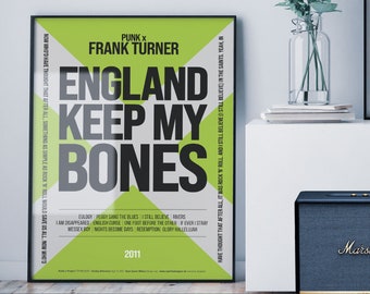 Frank Turner 'England Keep My Bones' Poster Art Print
