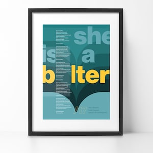 Gerry Cinnamon Poster Art Print / Artwork / Matte Archival Art Print / She Is A Belter Lyrics / Retro Lounge / The Bonny / Erratic Cinematic
