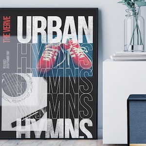 The Verve Poster PosterArtwork / Urban Hymns Poster / Indie Music Poster / Rock & Roll / Grunge Poster Art / Adidas Print