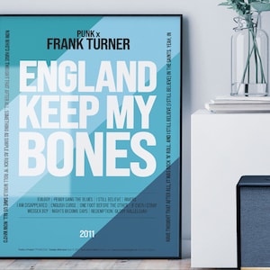 Frank Turner Poster Art Print / Artwork / Unframed / England Keep My Bones / Punk / Craft Beer / The Sleeping Souls