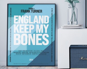Frank Turner 'England Keep My Bones' Art Print: Punk Rock Poster
