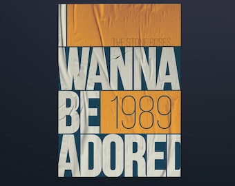 Póster de arte grunge "Quiero ser adorado" de The Stone Roses