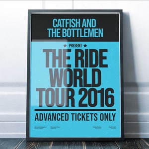 Catfish and The Bottlemen Print / Artwork / The Ride World Tour Poster / Indie Music Poster / Cocoon / Swiss Poster Art / Modernist Print