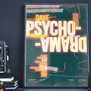 Original Dave Grime Print / Psychodrama / London Grime Print / Archival Artwork / Santan / Glastonbury / Banksy
