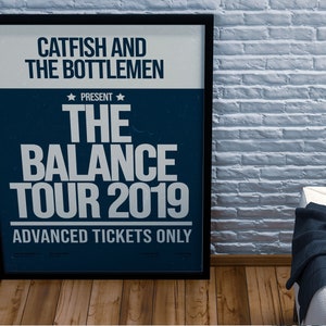 Catfish and The Bottlemen Print / Artwork / The Balance World Tour Poster / Indie Music Poster / Cocoon / Swiss Poster Art / Modernist Print