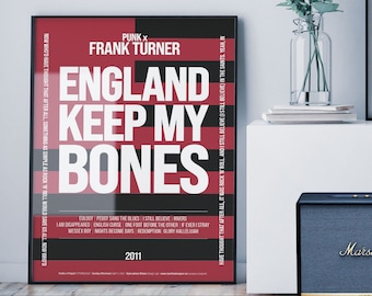 Frank Turner Poster: England Keep My Bones Album Art Print