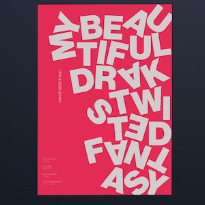 Kanye West / UnPoster / Swiss Art / My Beautiful Dark Twisted Fantasy / Archival Artwork / Minimal Style / Power / All Of The Lights