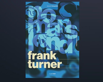 Frank Turner 'No Mans Land' Album Art Print: Grunge Decor