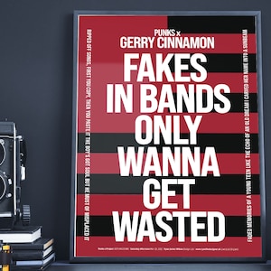Punks x Gerry Cinnamon Poster Print / The Bonny Poster / Gerry Artwork / Matte Archival Art Print / Indie Music Poster / Grunge / Scotland