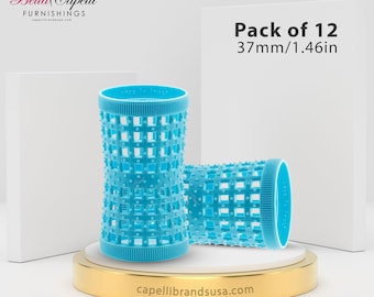 Hourglass All Hair Types Unisex Rollers- Blue Hgr 37Mm|1.46In – Pack Of 12