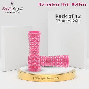 Fast Dry Hair Rollers for Short and Long Hair Diy Plastic Hair Styling Curler 17mm/0.66in  – Pack of 12
