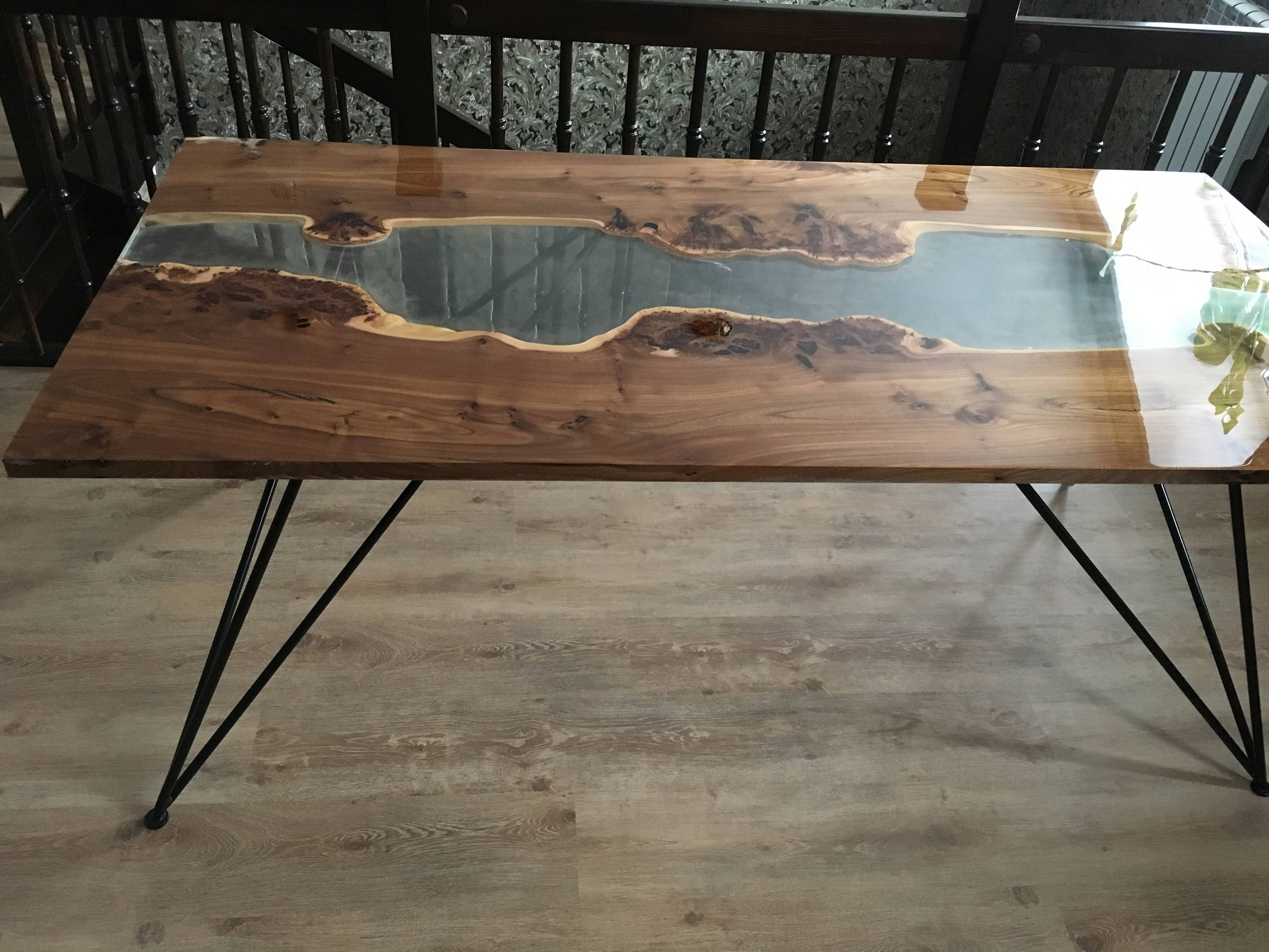 Epoxy resin table Etsy