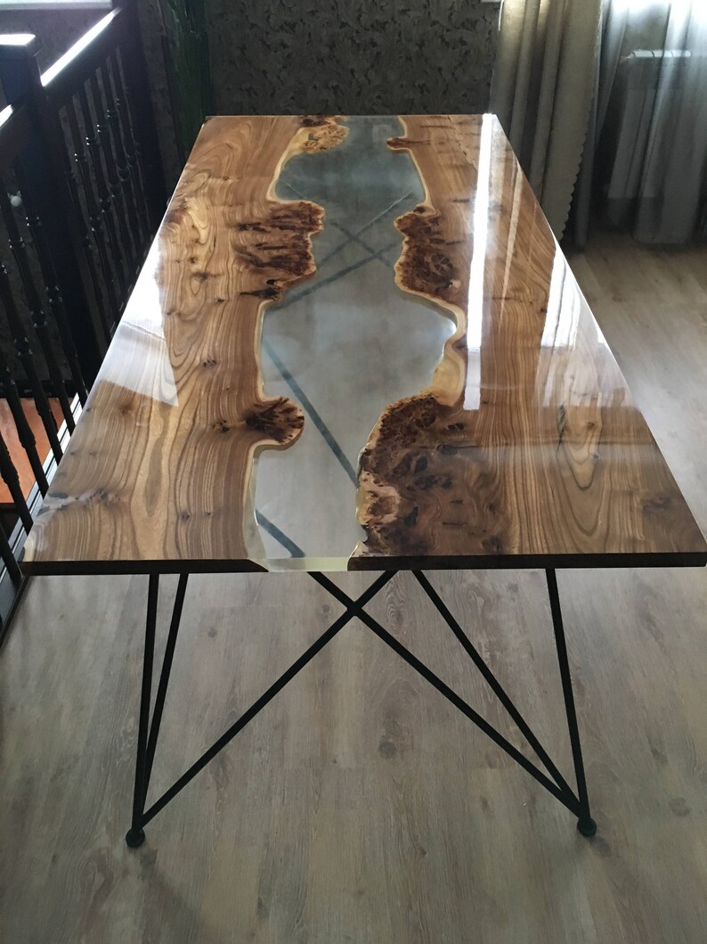 Epoxy resin table Etsy