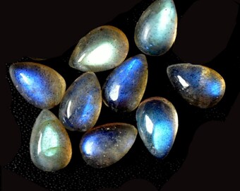 100 piezas Labradorita Natural fuego azul 3x3 mm Redondo cabochon piedra suelta R-05