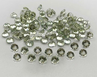 AAA Green Amethyst Round Cut Faceted Size 7MM-8MM-9MM-10MM Natural Green Amethyst Round Cut Loose Gemstone Jewelry Making Wholesale Lot