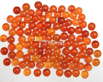 AAA Naturale Corniola Rotonda Cabochon Dimensioni 3X3MM A 20X20MM Corniola Flatback Cabochon Misura calibrata Pietra preziosa sciolta Lotto all'ingrosso