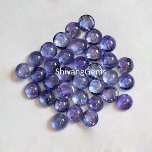 Natural Tanzanite Round Cabochon Size 4X4MM-5X5MM Best Quality Tanzanite Round Cabochon Calibrated Size Loose Gemstone For Jewlery Making
