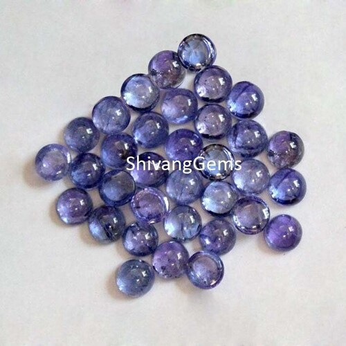Tanzanite naturelle Cabochon rond Taille 4x4MM-5x5MM Meilleure qualité Tanzanite Cabochon rond Calibré Taille Loose Gemstone pour la fabrication de la juiverie