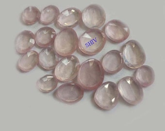 AAA Rose Quartz Free Size Uneven Shape Rose Cut Slices Natural Rose Quartz Uneven Rose Cut Polki Loose Gemstone For Making Jewellery