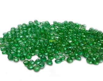 Natural Emerald Green Round Cabochon Size 2X2 MM  Emerald Round cabochon Green color loose gemstone