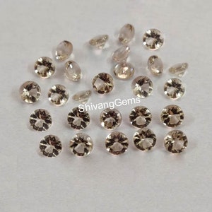 AAA Peach Morganite Round Faceted Cut Size 3MM-4MM-5MM Natural Morganite Round Cut Faceted Loose Gemstone Jewelry Making Wholesale Lot