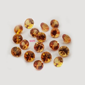 AAA Orange Sapphire Only Heated Round Brilliant cut 2.50MM-3.0MM Natural Orange Sapphire Round Brilliant Cut Precious loose Gemstones