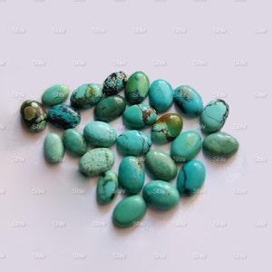 Natural Tibetan Turquoise Oval Cabochon 9X11MM-10X12MM-10X14MM Tibetan Turquoise Oval Cabochon Calibrated Loose Gemstone For Making Jewelry