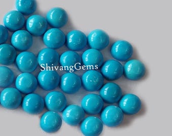 AAA Natural Arizona Turquoise Sleeping Beauty Round Cabochon Size 9MM-10MM-11MM-12MM-13MM-14MM-15MM Semi Precious Loose Gemstone Wholesale