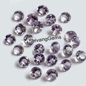 AAA Pink Amethyst Round Cut Faceted Size 7MM-8MM-9MM-10MM Natural Pink Amethyst Round Cut Loose Gemstone Jewelry Making Wholesale lot