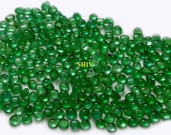 Natural Emerald Green Round Cabochon 3.0X3.0 MM  Emerald Round cabochon Green color loose gemstone