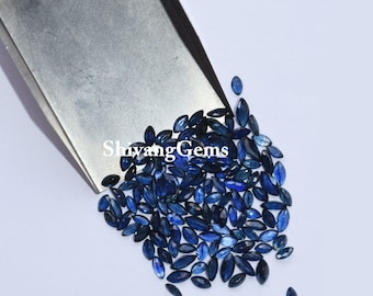 Natural AAA Blue Sapphire Marquise Faceted Cut 1.50X3MM-2X4MM Blue Sapphire Marquise Cut Faceted Loose Gemstone for Making Jewellery