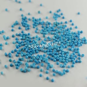 AAA+ Natural Arizona Turquoise Sleeping Beauty Round Cabochon Size 1MM-1.25MM-1.50MM-1.75MM Semi Precious Loose Gemstone Wholesale Lot