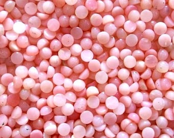 AAA Pink Opal Round Cabochon 2MM-2.5MM-3MM-3.5MM-4MM-5MM Natural Pink Opal Round Flat back Cabochon Loose Gemstone Jewelry Making Wholesale