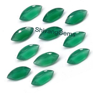 AAA ónix verde marquesa corte facetado tamaño 3X6MM a 15X30MM ónix verde Natural corte marquesa piedras preciosas sueltas fabricación de joyas lote al por mayor